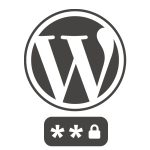 wordpress logo with password